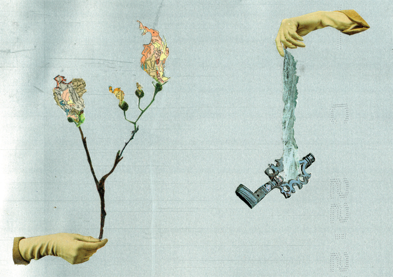 2012-2013 Collage on paper and aluminum plate