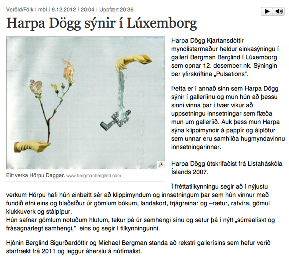 “Pulsations” @ Bergman Berglind, Luxembourg